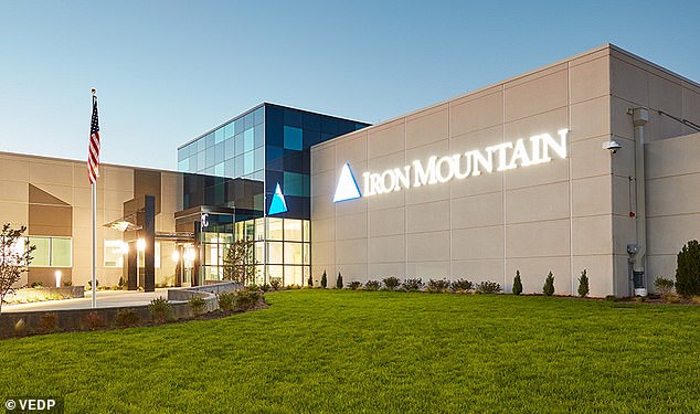 Pictured: Iron Mountain data center in Prince William County, Virginia. This facility is part of Data Center Alley, a collection of numerous data centers that process approximately 70 percent of the world's Internet traffic.