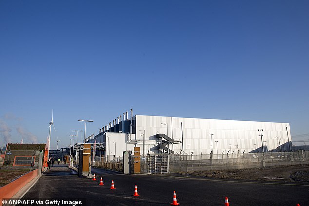 A photo taken on December 6, 2016 shows Google's new data center in the Netherlands.