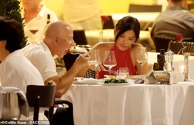 They enjoyed a romantic dinner in Rome during their romantic evening in the Italian capital.