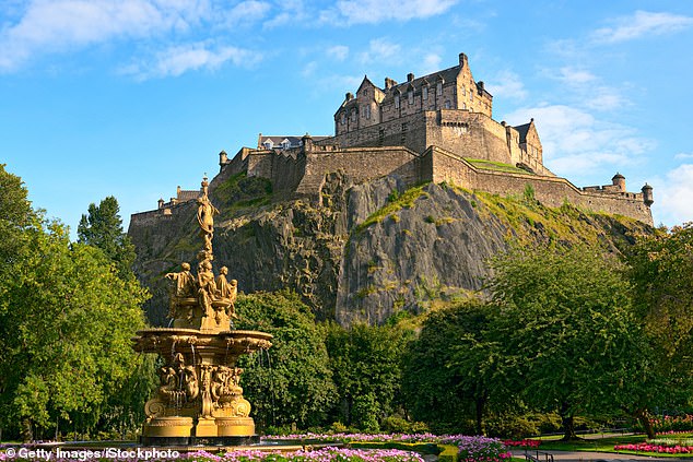 An unknown location near Edinburgh is the second target, according to the leaked documents. Pictured: general view of the Scottish capital