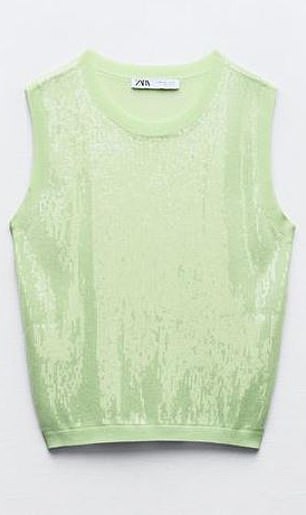 Sequined knit top, £32.99, zara.com