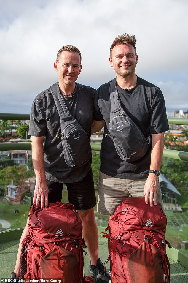 With their bags packed, Scott and Sam arrived in Brazil smiling.