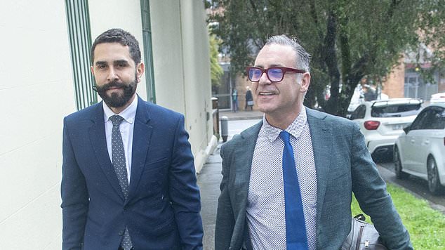 O'Keefe enters the courtroom with his new attorney, Jahan Kalantar. Photo: NewsWire / Jeremy Piper