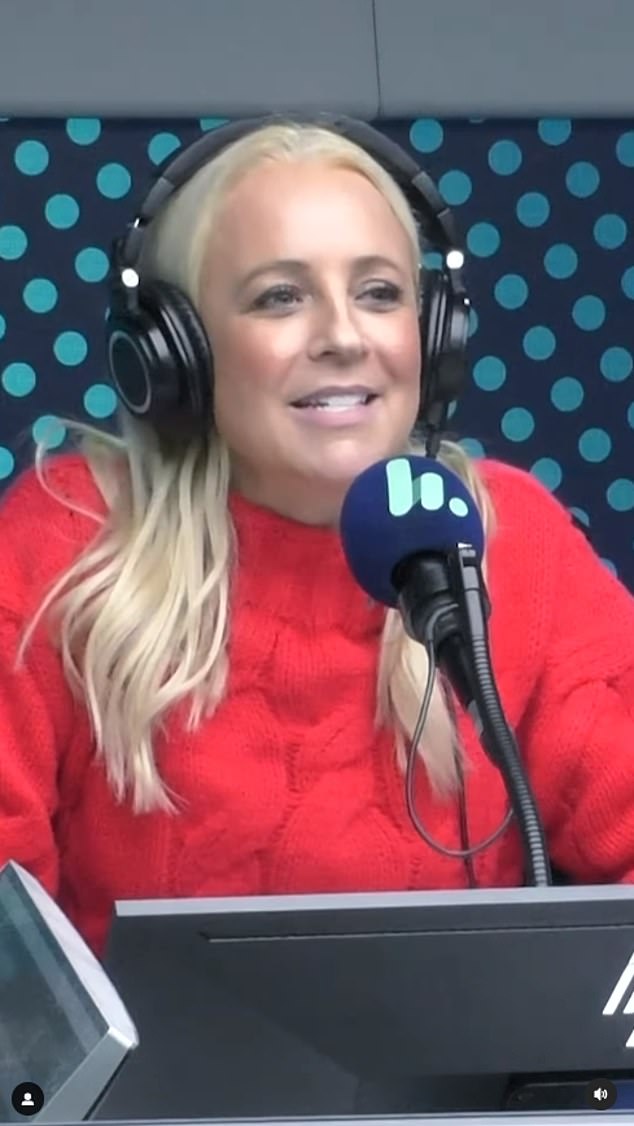 Nate, who appeared on the Carrie and Tommy radio show on Thursday, revealed that being in front of a camera triggered his panic attack. Pictured is host Carrie Bickmore