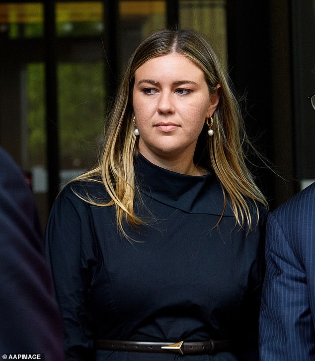 Brittany Higgins is photographed outside the Federal Court in Sydney in December.