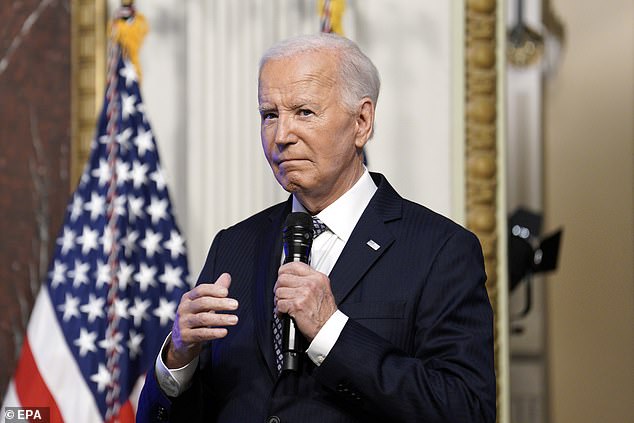 Another campaign insider hypothesized that Trump has simply refused to get over the fact that Joe Biden (pictured Wednesday) has dropped out of the race.