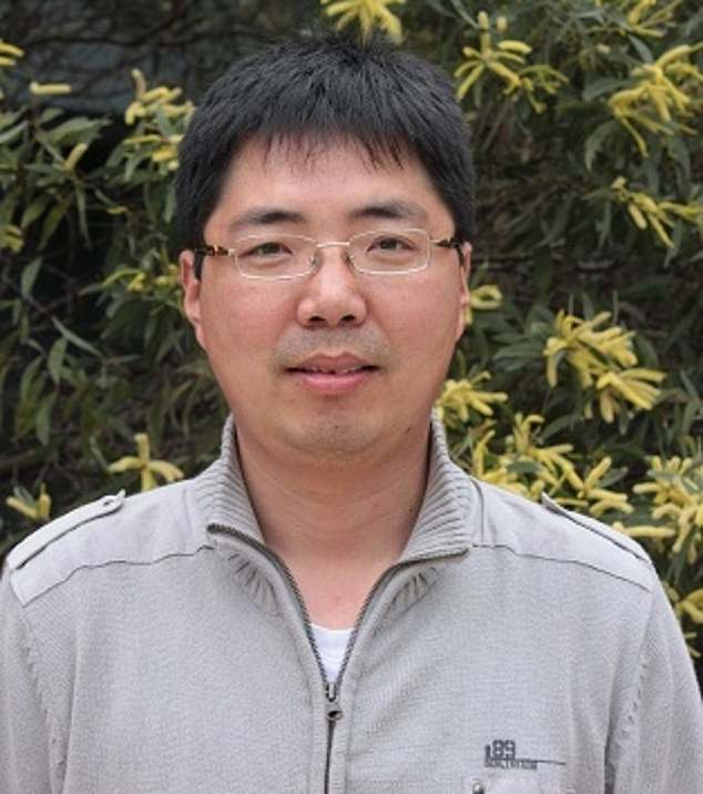 Associate Professor Yun Wang (pictured) arrived home on Tuesday evening to find his daughter allegedly murdered. He put on a blue forensic suit and was helping police piece together what allegedly happened just hours after her tragic death.