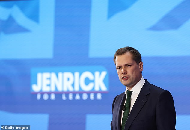 Robert Jenrick speaking at the launch of his bid to become the next leader of the Conservative Party earlier this month