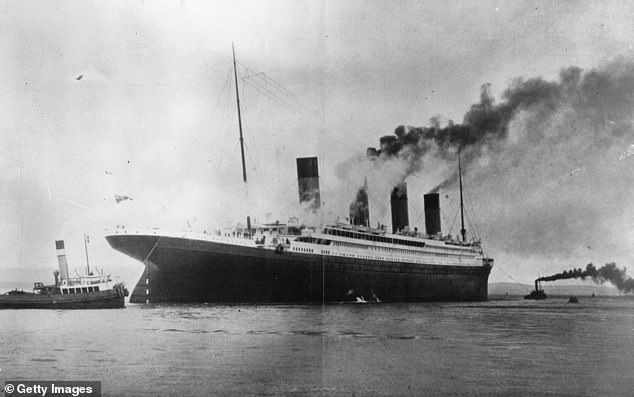 Pictured is the luxury ocean liner White Star Titanic, which sank on its maiden voyage to America in 1912.