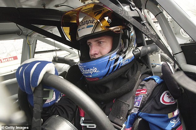 Busch sits in his #97 Sharpie/Rubbermaid Rouch Ford during a 2001 race at Bristol