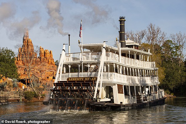 The company said the River of America and Tom Sawyer Island in Magic Kingdom's Frontierland, as well as the Liberty Square riverboat ride (seen), would be closed.