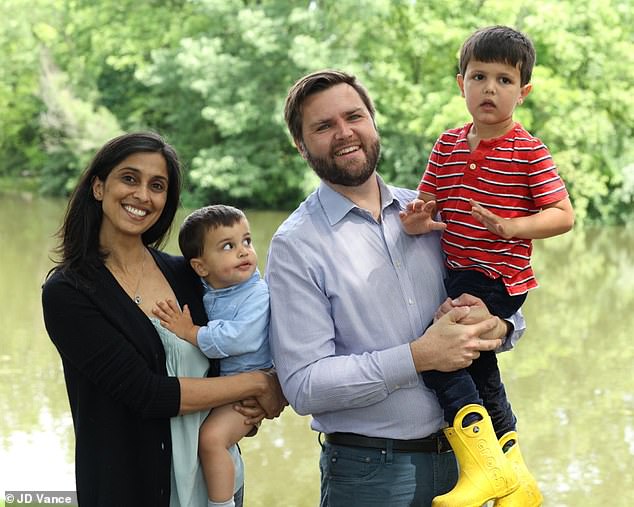 JD and Usha Vance with two of their three sons, Ewan and Vivek