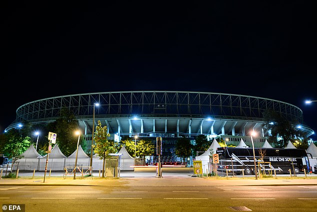 Taylor was scheduled to perform in front of an estimated 170,000 fans on August 8, 9 and 10 at Vienna's Ernst-Happel-Stadion (pictured) before all three shows were cancelled.