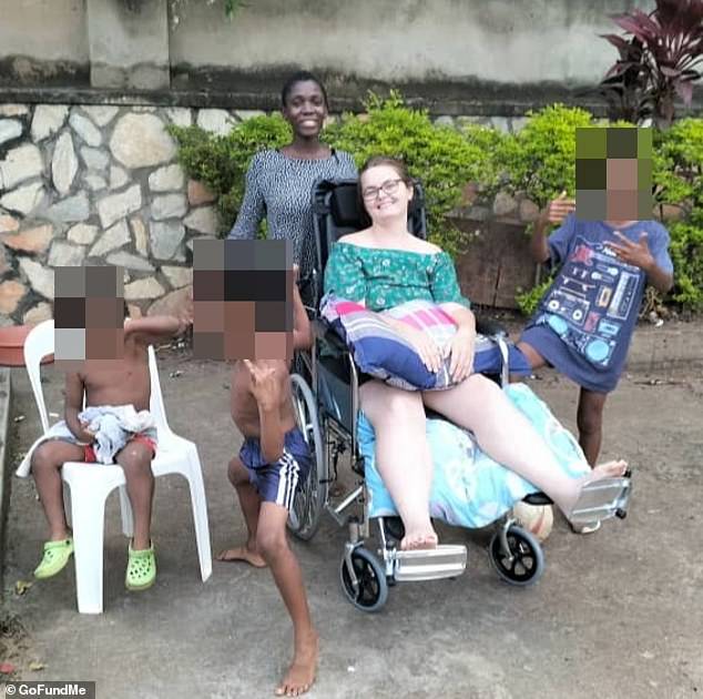 Ms Makanda (pictured centre) was recently discharged from John Hunter Hospital but still has a long road to recovery and is unsure whether her body will ever return to normal.