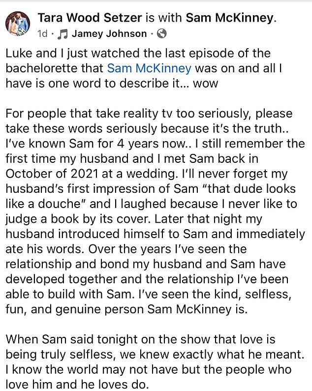 1723744231 493 The family of dumped Bachelorette bachelor Sam McKinney is furiously