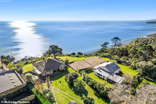 The property is set amongst exclusive homes on Victoria's Mornington Peninsula (pictured) and is being offered on the open market for the first time in its history.