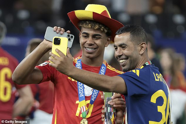 The father (right) of Spain's Euro 2024 star Yamal was rushed to hospital after being stabbed