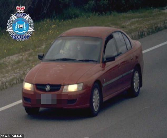 Police believe Mr Stephens and the children are travelling in a red 2004 Holden Commodore with registration number G16341 (pictured).