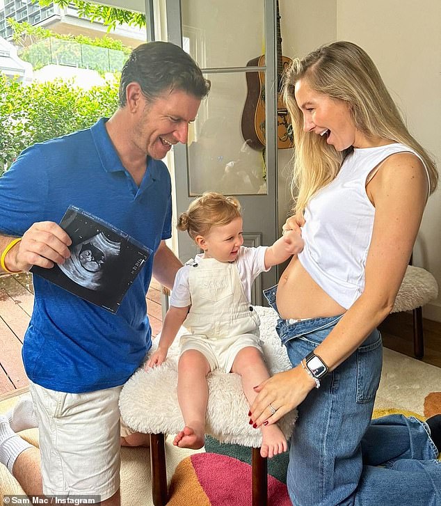 Sam welcomed his daughter on Wednesday night after announcing Rebecca's pregnancy in February. The couple also have a daughter, Margot, who was born in 2022.