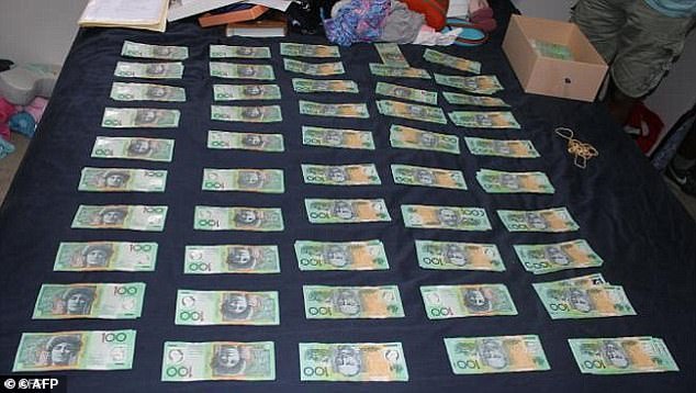 Officers also found $264,000 in cash during raids on the family home in 2018.