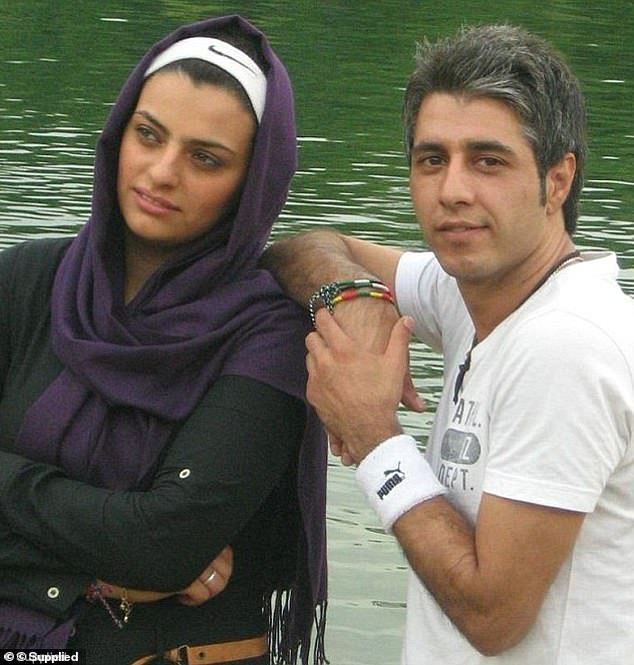 Maleki (pictured with his wife) imported the methylamphetamine from Thailand hidden inside boxes of coal, a District Court trial heard in early 2023.