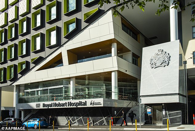 Mr Duggan said he told the woman there was more appropriate equipment to deal with the problem at the hospital and transferred her to the Royal Hobart Hospital (pictured).