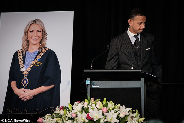 Hundreds of family, friends and community members gathered at Melbourne's Flemington Racecourse on Friday to pay their respects to the beloved 45-year-old.