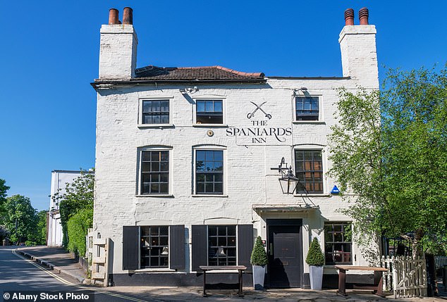 Swift and her ex-boyfriend Joe Alwyn were regulars at the Spaniards Inn in Hampstead (pictured above), which dates back to 1585.