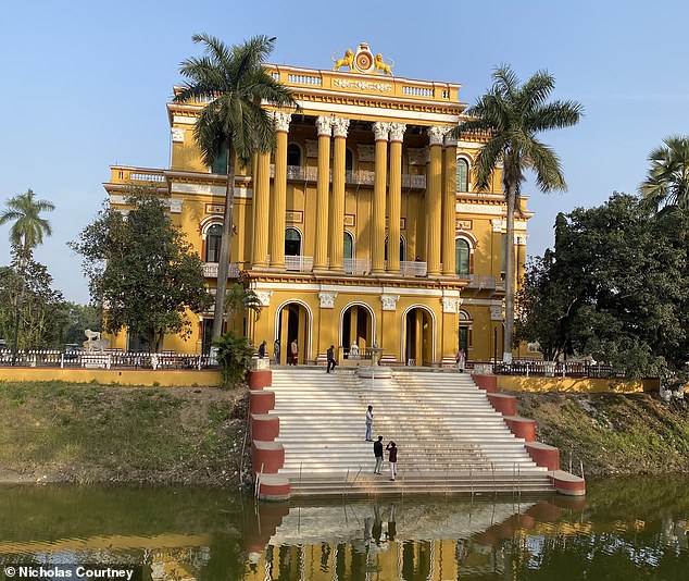 'Kathgola Palace (pictured above), a neoclassical mansion built by a Jain banking family, followed a visit to the Kathgola Mosque, with its sheer, simple beauty,' says Nicholas