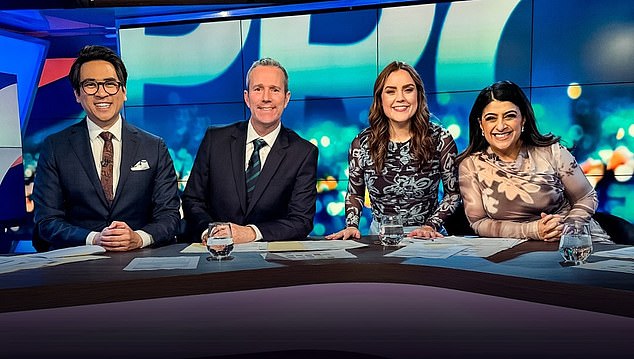 The English radio star and presenter joined regular presenters Georgie Tunny, Michael Hing and Susie Youssef on the panel as he hosted the show alongside the trio for the first time.