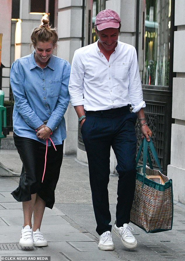 The couple, who have been married for four years, stopped by Marks and Spencer to buy healthy food.