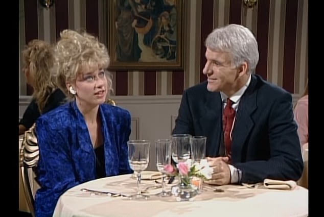 Jackson performed on SNL from 1986 to 1992. Seen with Steve Martin