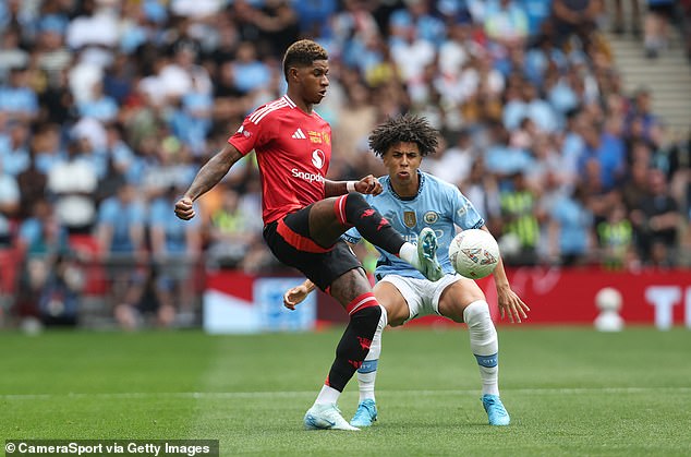 Rico Lewis (right) is a midfield option for City, with Mateo Kovacic and Nico O'Reilly playing through the middle in the Community Shield.