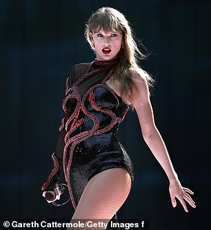 Throughout her Eras tour, Taylor has become known for wearing a variety of different body suits (pictured in London, England).