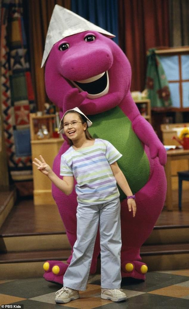 Demi, 31, landed her breakthrough role on Barney & Friends (pictured) at the age of eight, and soon after became a Disney Channel personality.