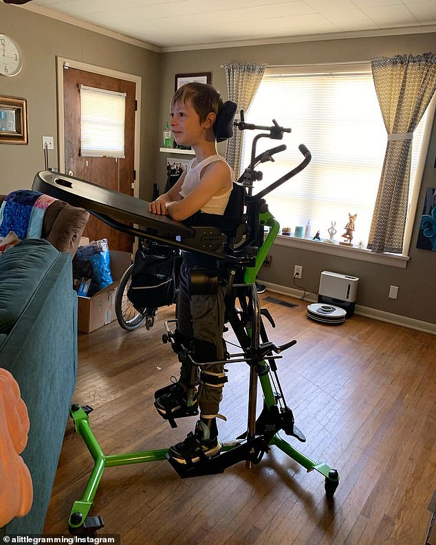 Since their duplex has a steep flight of stairs leading to the front door, it was impossible for any of the family members to carry the heavy wheelchair inside their home, forcing Andrew to use a mechanical wheelchair despite his deteriorating muscle strength.