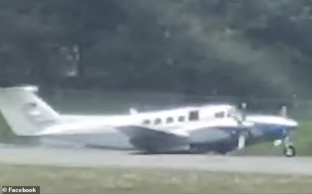 The landing gear of the U.S. military plane failed moments after it made an emergency landing at El Dorado International Airport in Bogota, Colombia, on Thursday. No injuries were reported.