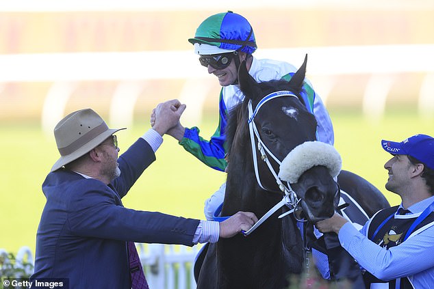 Trainer Peter Moody, left, paid tribute to Black Caviar for 