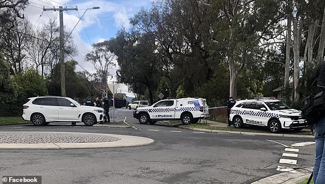 Police have cordoned off the area around the house as negotiations are believed to be taking place between officers and someone inside.