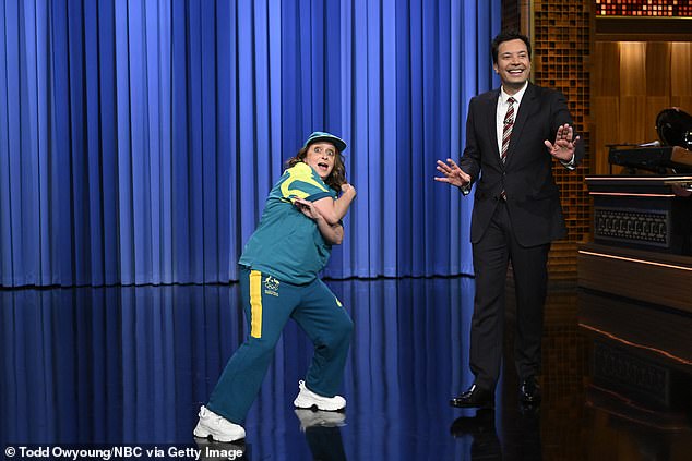 American talk show host Jimmy Fallon has mocked his performance alongside comedian Rachel Dratch