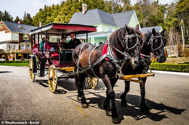 Cars were banned on the island more than 125 years ago, so there is a 