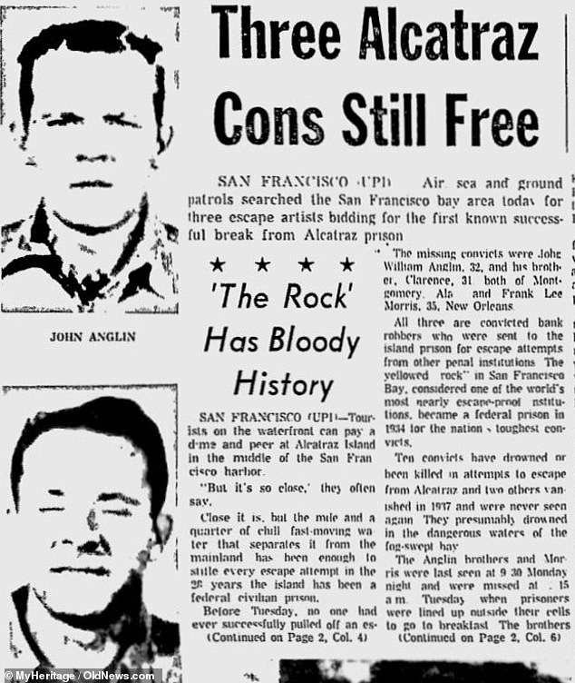 The article that was published in The Sarasota Journal on June 13, 1962 about the search for the missing convicts