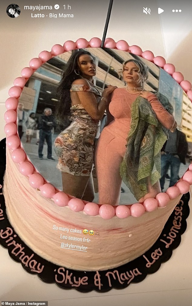 Celebrating alongside her best friend Skylar, the duo also enjoyed a birthday cake with their photo printed on the frosting.