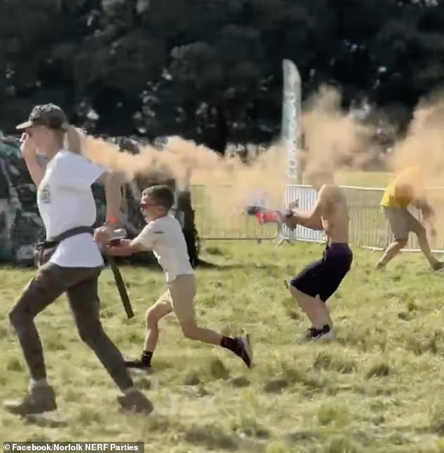 The Waleses (not pictured), along with members of the public, reportedly ran around the venue with Nerf guns and smoke bombs.