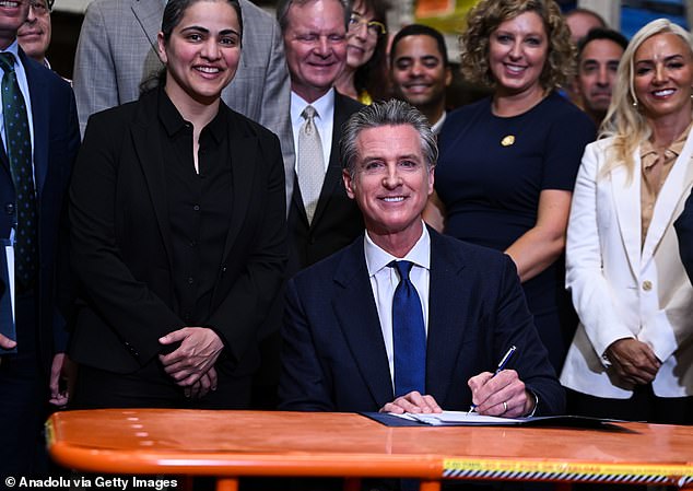 California Gov. Gavin Newsom on Friday signed 10 bipartisan bills allowing longer sentences for shoplifters, robbers, burglars and car thieves.