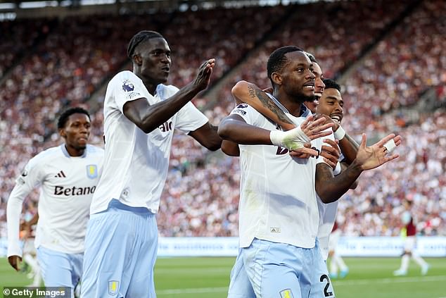 Duran appeared to apologise to the Villa fans as he celebrated his goal, which came just one minute from time.