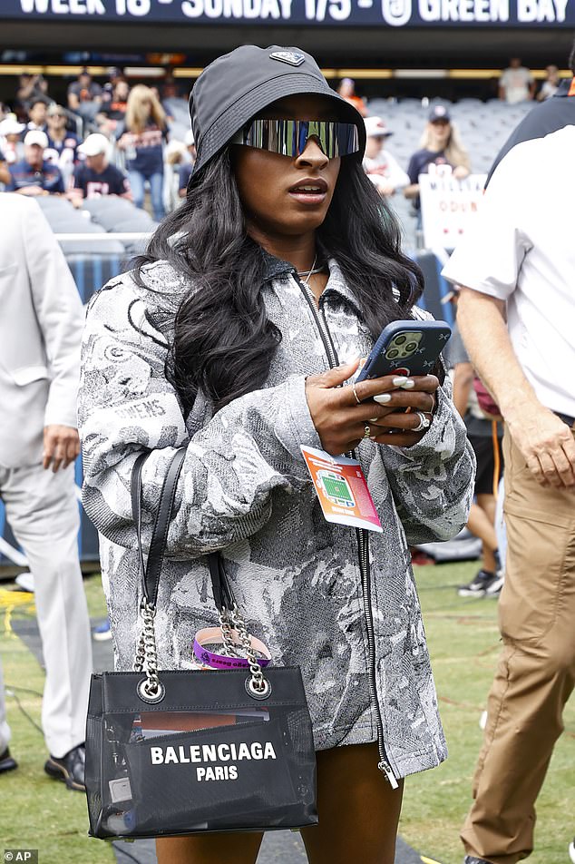 But earlier in the day, Biles drew the ire of NFL fans with her fashion choices.