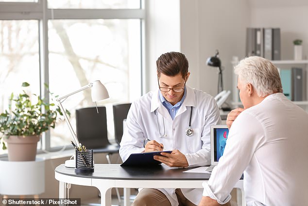 Doctors say the test, which asks questions about age, family history and race, is worrying men, who then flood GP surgeries with unnecessary appointment requests (file image above)