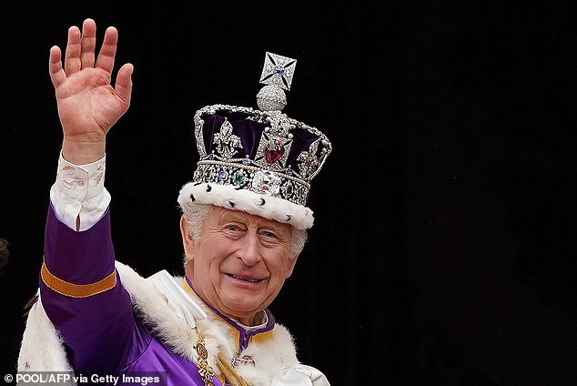 King Charles III at his coronation in May 2023. He was diagnosed with cancer in early 2024.