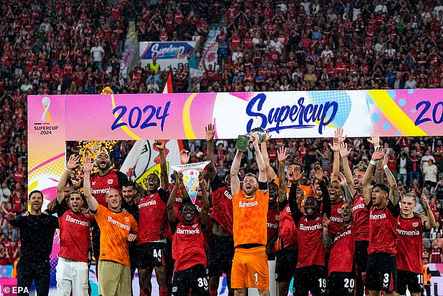 Leverkusen have lifted three trophies in four months after winning the double last season.